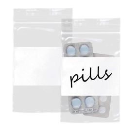 1000 Pack Zipper Bags with Write-On Block (4x6 in), 4 mil Thick Heavy Duty