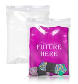 1000 Pack Clear Polypropylene Zipper Bags with Hang Hole (9x12 inch, 2 mil thick)