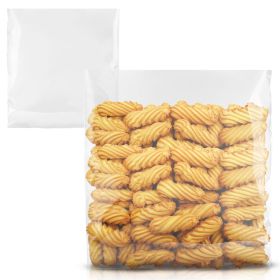500 Pack Flat Poly Bags (Clear, 12x12, 6 Mil Thick)