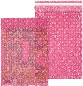 Anti-Static Bubble Wrap Pouches (6x8.5in) - Pink LDPE Material