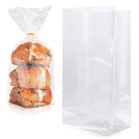 Clear Gusseted Poly Bags (10x6x20in), 1 Mil Thickness, Pack of 1000