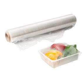 Food Service Film (6 Rolls) - 18"x2000ft, PVC Material, Includes Cutter Box