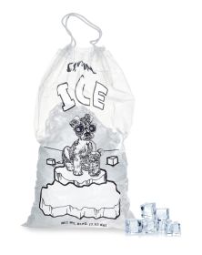 500 Pack Drawstring Ice Bags, 11x18in, 1.5 mil Thick, BPA-Free Food Grade