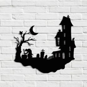 CIFbuy Gothic Skull Iron Wall Art Vintage Halloween Decor For Indoor Outdoor(TikTok, Temu Pick-up Service) (Option: defaulttitle)