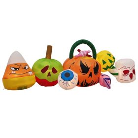 8FT Long Halloween Inflatables Pumpkins Eyeball Candy Outdoor Decorations, Blow Up Yard Decoration With Built-in LEDs Lighted For Lawn Garden Out (Option: HalloweenDecoration)