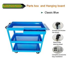 Upgrade 3-Tier Rolling Tool Cart With Lockable Wheels, Heavy Duty Steel Utility Cart, Kitchen Cart Organizer, Workshop Rolling Serving Cart For G (Option: 1)