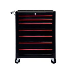 Rolling Metal Tool Chest with 7 Drawers, 20" 7-Drawer Tool Chest Cabinet with Ball Bearing Drawer Slides, Steel Tool Storage Box Organizer  -BLAC (Option: Black)