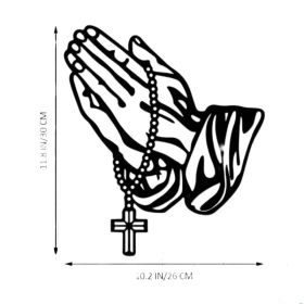 CIFbuy "Gothic Black Metal Cross Wall Art - Prayer Faith Decor For Bedroom, Living Room, Office, Bathroom & Kitchen - Halloween Home Decor, House (Option: defaulttitle)