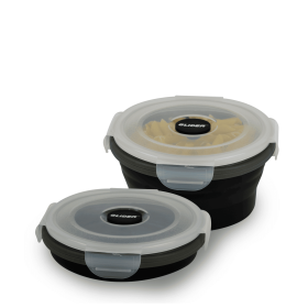 GLIDER LB Black Bento Premium Lunch Box & Food Storage Containers (Color: black, size: large)