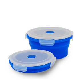 GLIDER LB Blue Bento Premium Lunch Box & Food Storage Containers (Color: Blue, size: X-Large)