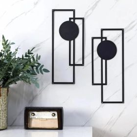 CIFbuy Abstract Line Iron Wall Art Set Modern Minimalist Black And White Decor For Living Room Bedroom Office Halloween Gift (TikTok, Temu Pick-u (Option: defaulttitle)